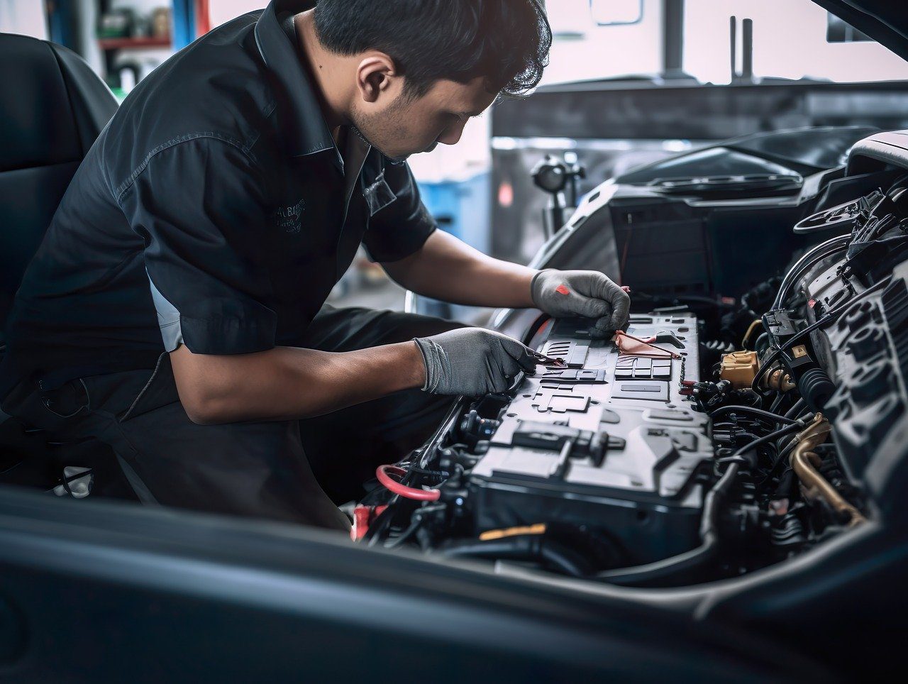 a focused mechanic